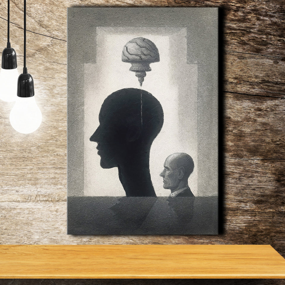 Lost Your Mind Abstract Art Canvas Prints Wall Art, Home Living Room Decor, Large Canvas