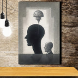 Lost Your Mind Abstract Art Canvas Prints Wall Art, Home Living Room Decor, Large Canvas