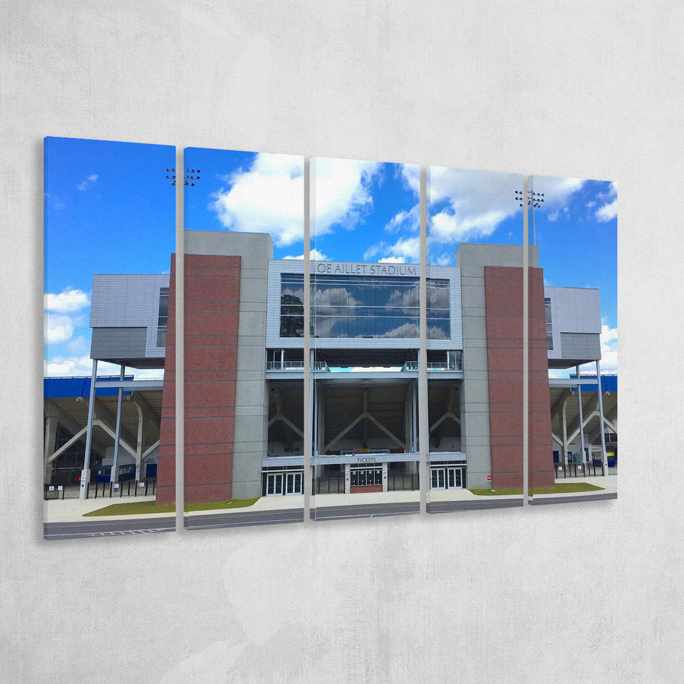 Louisiana Tech Bulldogs Wall Art Joe Aillet Stadium,Multi Panels B,Sport Stadium Art Prints, Fan Gift