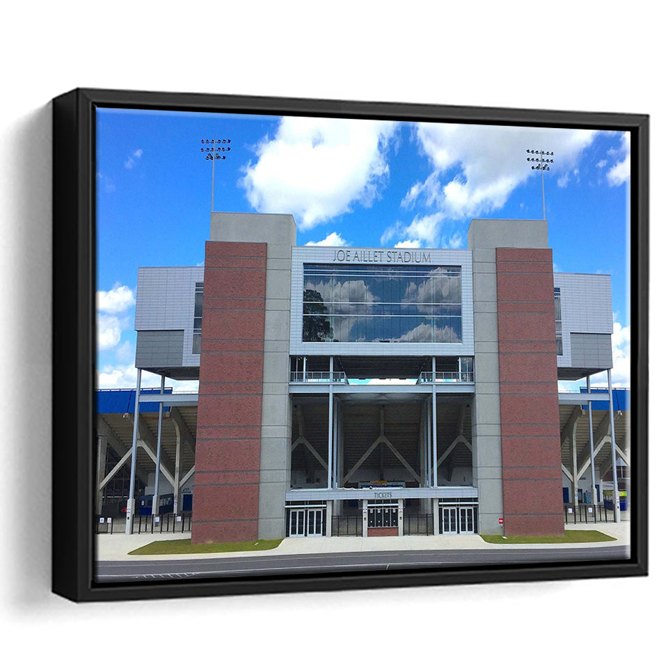 Louisiana Tech Bulldogs Stadium Wall Art Joe Aillet Framed Canvas Prints,Sport Stadium Art Prints, Fan Gift