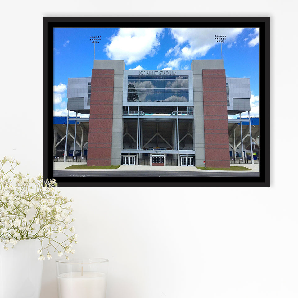 Louisiana Tech Bulldogs Stadium Wall Art Joe Aillet Framed Canvas Prints,Sport Stadium Art Prints, Fan Gift