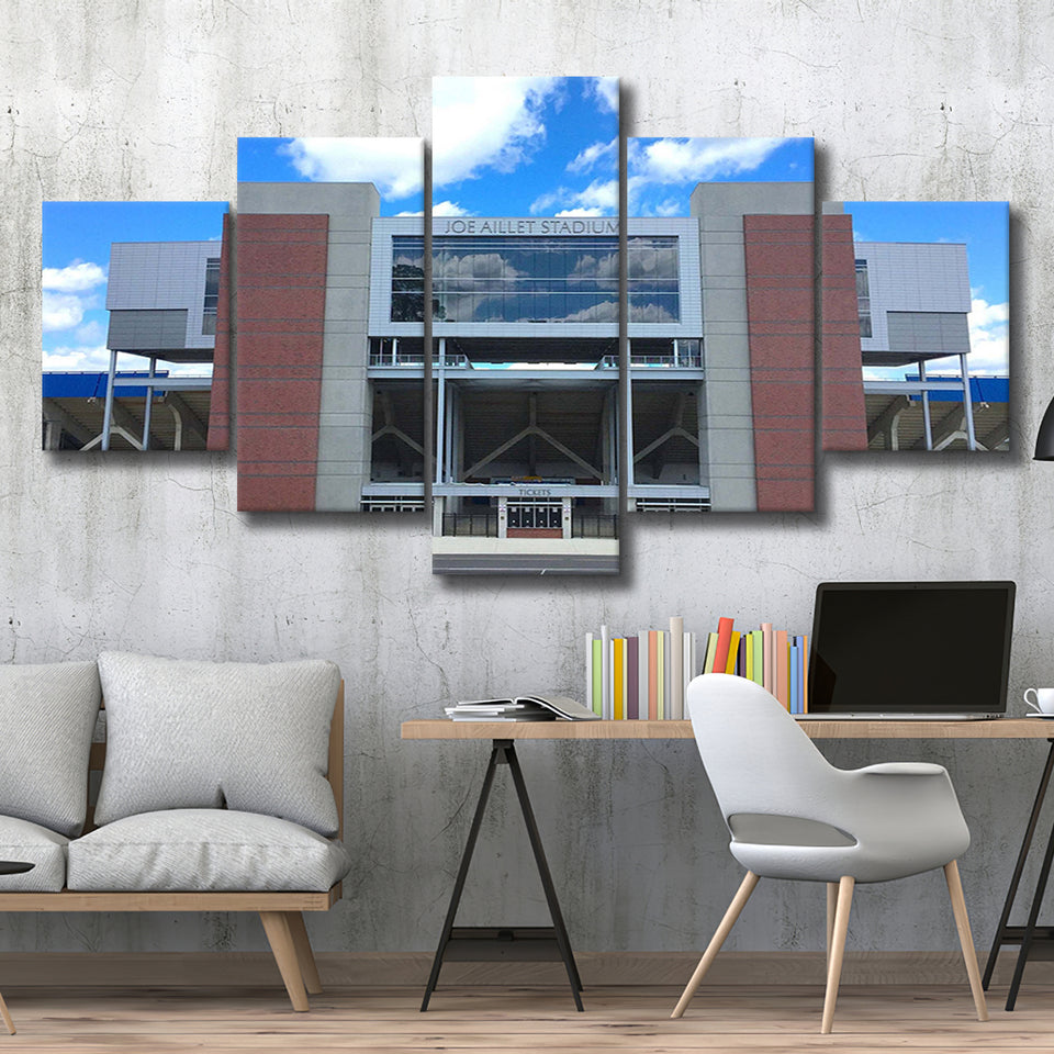 Louisiana Tech Bulldogs Wall Art Joe Aillet Stadium,Multi Panels,Sport Stadium Art Prints, Fan Gift