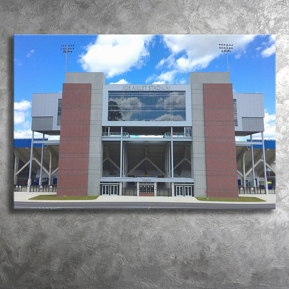 Louisiana Tech Bulldogs Wall Art Joe Aillet Stadium,Sport Stadium Art Prints, Fan Gift, Wall Decor