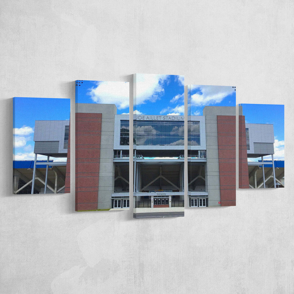 Louisiana Tech Bulldogs Wall Art Joe Aillet Stadium,Multi Panels,Sport Stadium Art Prints, Fan Gift