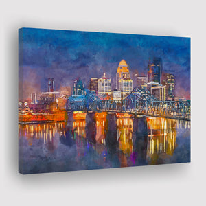 Louisville wall art print watercolor 2