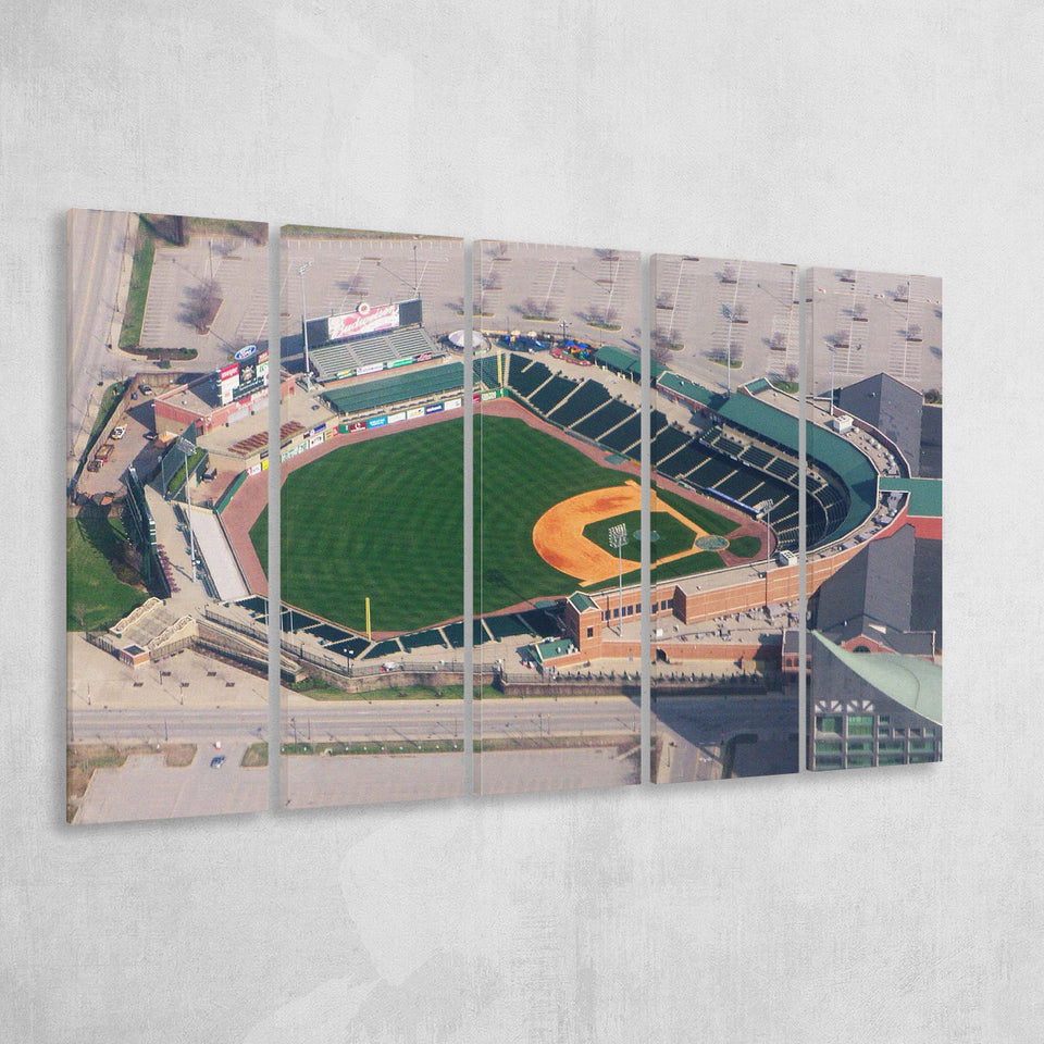 Louisville Bats Stadium Canvas Prints Louisville Slugger Field Wall Art,Multi Panels B,Sport Stadium Art Prints, Fan Gift