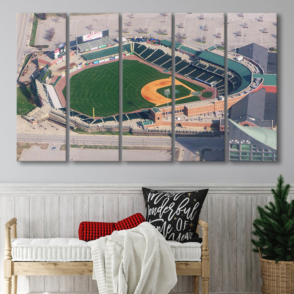 Louisville Bats Stadium Canvas Prints Louisville Slugger Field Wall Art,Multi Panels B,Sport Stadium Art Prints, Fan Gift