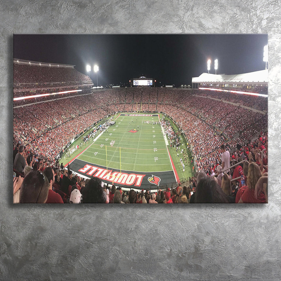 Louisville Cardinals Wall Art Cardinal Stadium Canvas Prints American,Sport Stadium Art Prints, Fan Gift, Wall Decor