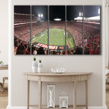 Louisville Cardinals Wall Art Cardinal Stadium Canvas Prints American,Multi Panels B,Sport Stadium Art Prints, Fan Gift