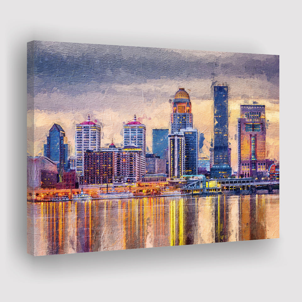 Louisville Skyline Wall Decor Kentucky Canvas Prints Wall Art Decor - Paiting Canvas, Art Prints, Wall Decor, For Sale
