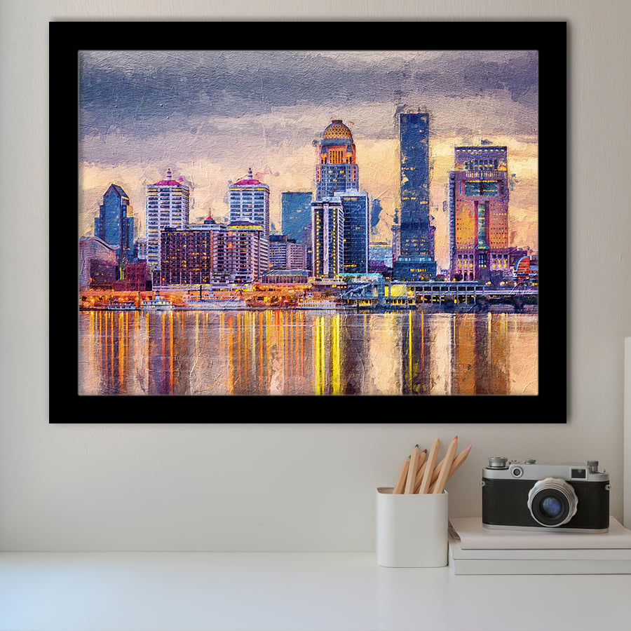 Louisville Skyline Wall Decor Kentucky Framed Art Prints Wall Decor - Painting Prints, Framed Picture, Home Decor