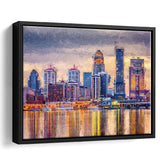 Louisville Skyline Wall Decor Kentucky Framed Canvas Prints Wall Art Decor - Paiting Canvas, Art Prints, Floating Frame