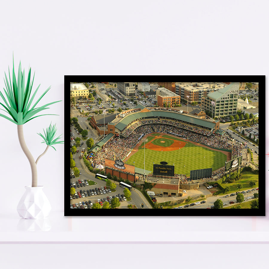 Louisville Slugger Baseball Field, Stadium Canvas, Sport Art, Gift for him, Framed Art Prints Wall Art Decor, Framed Picture