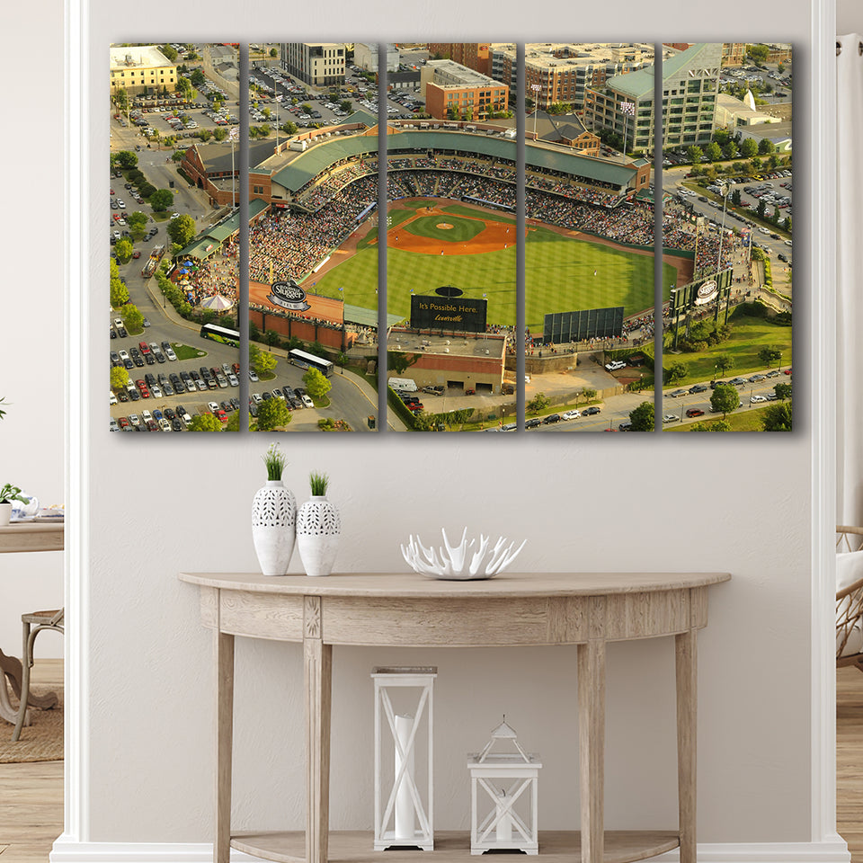 Louisville Slugger Baseball Field, Stadium Canvas, Sport Art, Gift for him, Multi Panels B, Canvas Prints Wall Art Decor