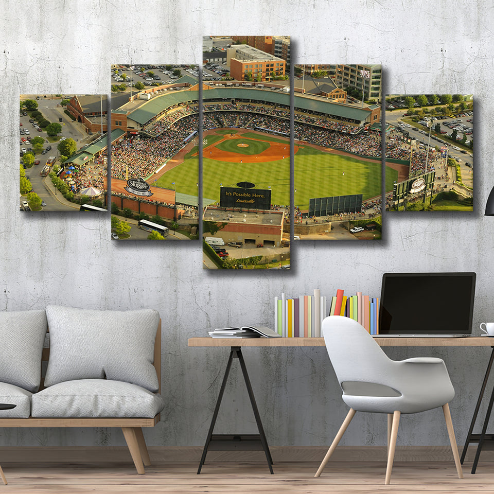 Louisville Slugger Baseball Field, Stadium Canvas, Sport Art, Large Canvas, Multi Panels, Canvas Prints Wall Art Decor