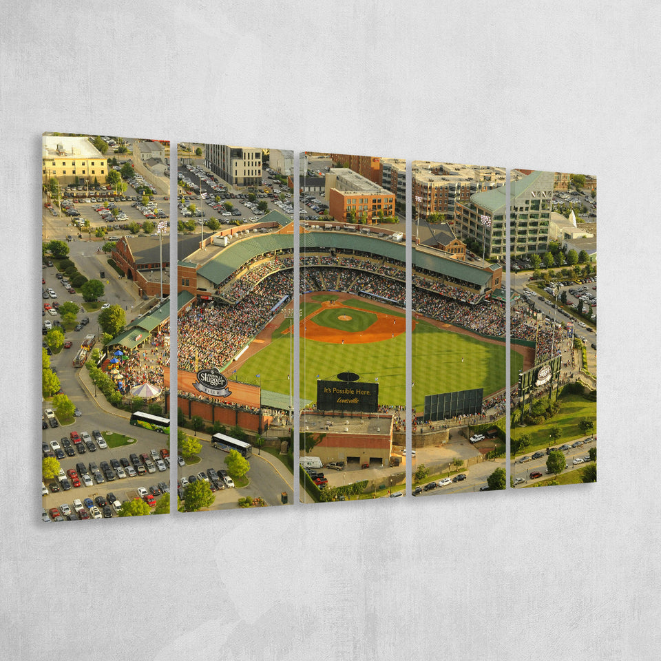 Louisville Slugger Baseball Field, Stadium Canvas, Sport Art, Gift for him, Multi Panels B, Canvas Prints Wall Art Decor