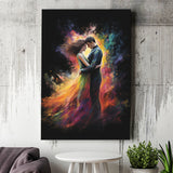Love Huge Couple Art Painting Mixed Color, Painting Art, Canvas Prints Wall Art Home Decor