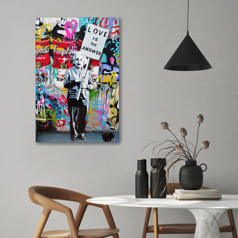 Love Is The Answer Graffiti Painting Canvas Wall Art - Canvas Prints, Painting Canvas, Canvas Art, Prints for Sale