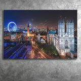 Lovely Buildings Eye At Night In London Canvas Prints Wall Art - Painting Canvas, Home Wall Decor, Painting Prints, For Sale