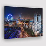 Lovely Buildings Eye At Night In London Canvas Prints Wall Art - Painting Canvas, Home Wall Decor, Painting Prints, For Sale