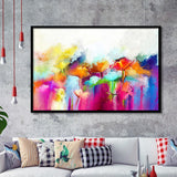 Lovely Colorful Abstract Flowers Framed Art Prints Wall Decor - Painting Prints, Framed Picture, Home Decor