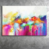 Lovely Colorful Abstract Flowers Canvas Prints Wall Art Decor - Paiting Canvas, Art Prints, Wall Decor, For Sale