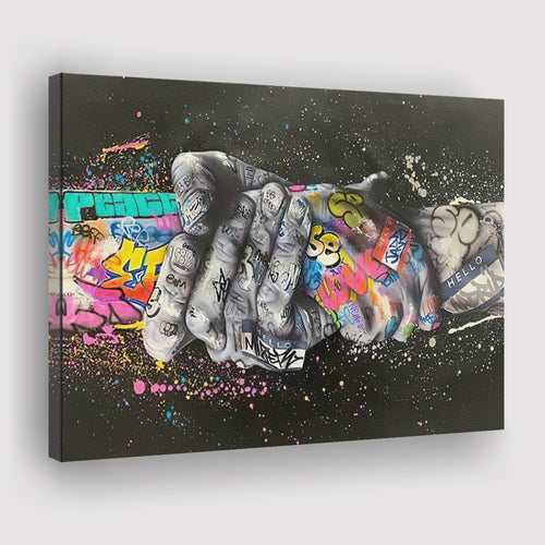 Lover Hands Graffiti Canvas Prints Wall Art - Painting Canvas, Home Wall Decor, For Sale, Painting Prints