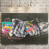 Lover Hands Graffiti Canvas Prints Wall Art - Painting Canvas, Home Wall Decor, For Sale, Painting Prints