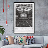Lucas Oil Stadium Indianapolis Colts Football Lovers Black And White Art Framed Art Prints Wall Art Decor, Framed Picture