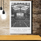 Lucas Oil Stadium Indianapolis Colts Football Lovers Black And White Art Canvas Prints Wall Art Home Decor