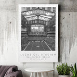 Lucas Oil Stadium Indianapolis Colts Football Lovers Black And White Art Canvas Prints Wall Art Home Decor