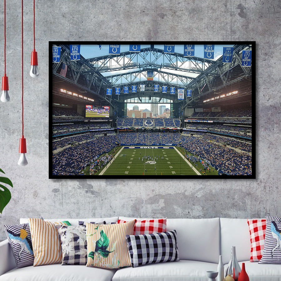 Lucas Oil Stadium Wall Art Indianapolis Stadium Art Prints American,Sport Stadium Art Prints, Fan Gift, Wall Decor