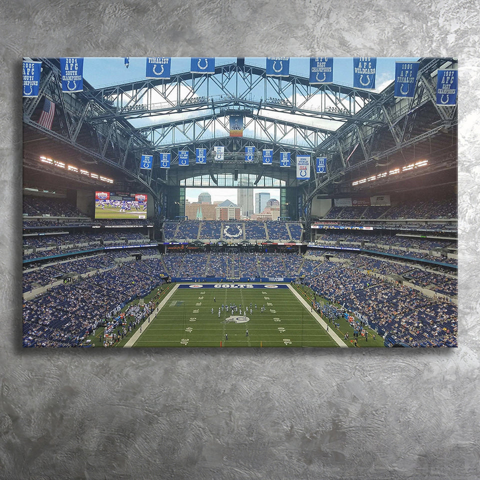 Lucas Oil Stadium Wall Art Indianapolis Stadium Canvas Prints American,Sport Stadium Art Prints, Fan Gift, Wall Decor