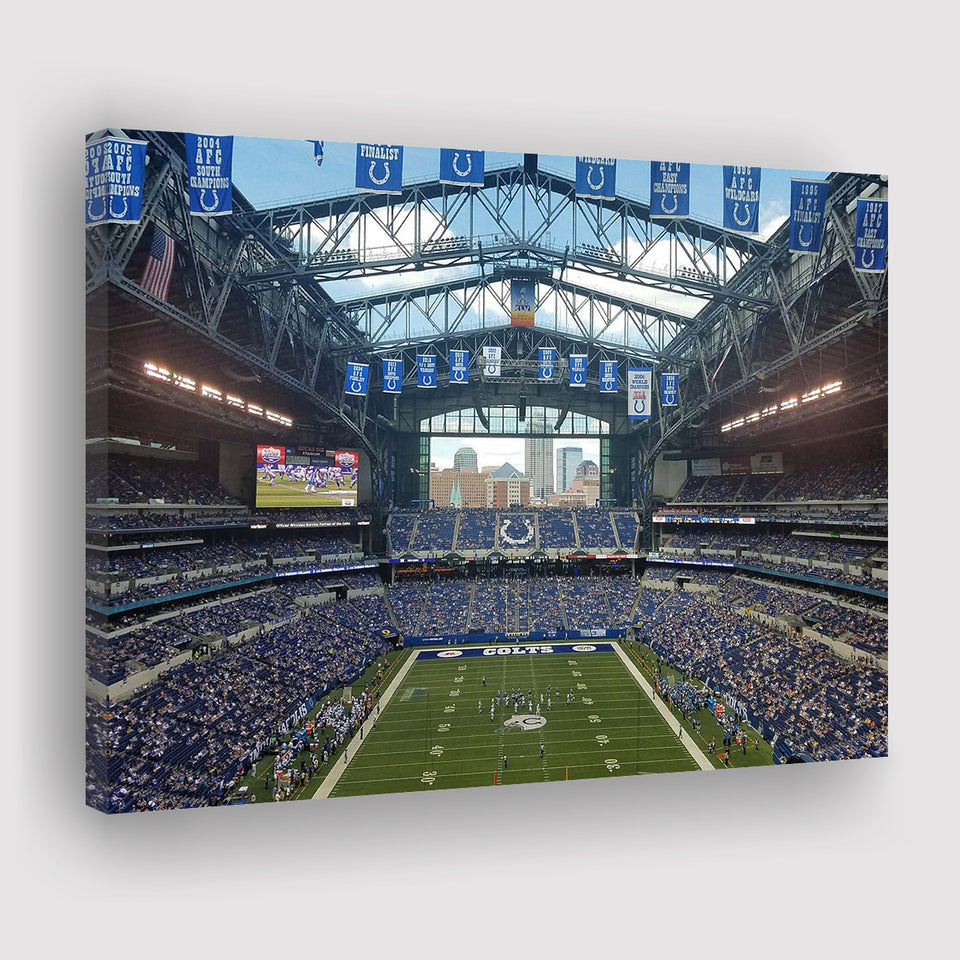 Lucas Oil Stadium Wall Art Indianapolis Stadium Canvas Prints American,Sport Stadium Art Prints, Fan Gift, Wall Decor
