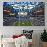 Lucas Oil Stadium Wall Art Indianapolis Stadium Canvas Prints American,Multi Panels B,Sport Stadium Art Prints, Fan Gift