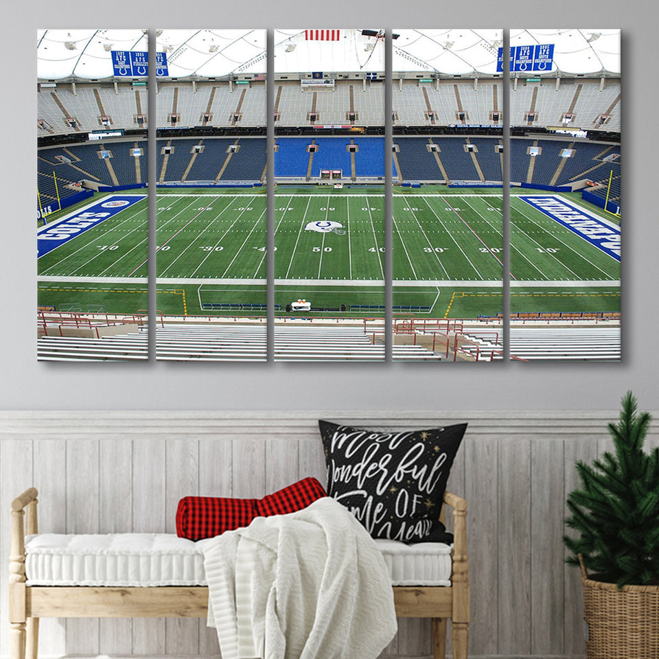 Lucas Oil Stadium Wall Art Indianapolis Colts Stadium Canvas Prints,Multi Panels B,Sport Stadium Art Prints, Fan Gift
