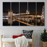 Lucerne Old Town, Switzerland 5 Panels B,Large Canvas,Canvas Prints Wall Art Home Decor