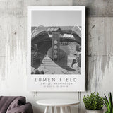 Lumen Field Seattle Seahawks Football Lovers Black And White Art Canvas Prints Wall Art Home Decor