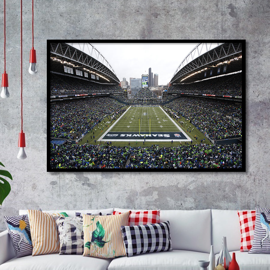 Lumen Field, Stadium Canvas, Sport Art, Gift for him, Framed Art Prints Wall Art Decor, Framed Picture