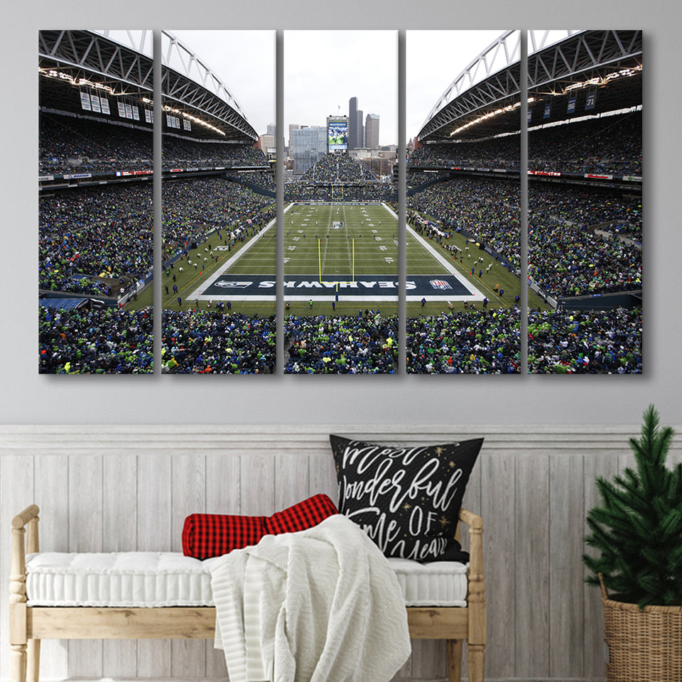 Lumen Field, Stadium Canvas, Sport Art, Gift for him, Multi Panels B, Canvas Prints Wall Art Decor
