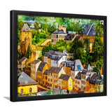 Luxembourg Wall Art, Luxembourg, Abstract Luxembourg Painting, Framed Art Prints Wall Art Home Decor, Ready to Hang
