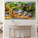 Luxembourg Wall Art, Luxembourg, Abstract Luxembourg Painting,5 Pieces B, Canvas Prints Wall Art Home Decor,X Large Canvas