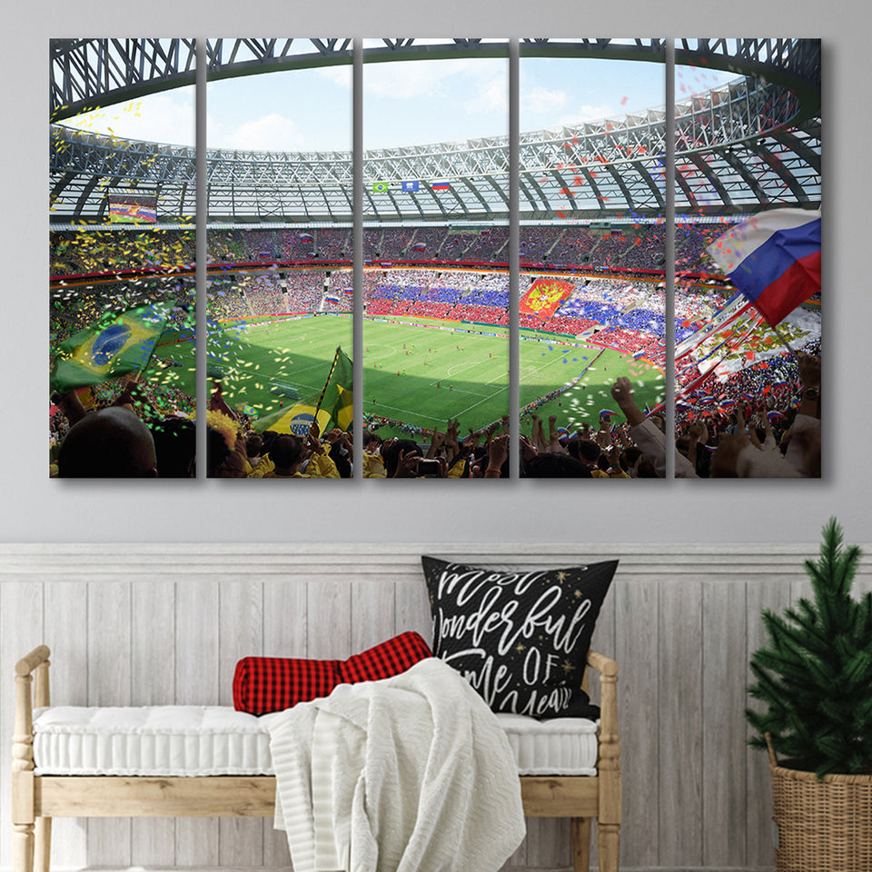 Luzhniki Stadium, Stadium Canvas, Sport Art, Gift for him,100 Multi Panels B, Canvas Prints Wall Art Decor