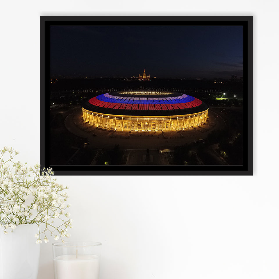Luzhniki Stadium, Stadium Canvas, Sport Art, Gift for him, Framed Canvas Prints Wall Art Decor, Framed Picture