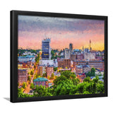 Lynchburg Cityscape at Dusk Framed Art Prints Wall Decor - Painting Prints, Framed Picture, Home Decor