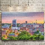 Lynchburg Cityscape at Dusk Canvas Prints Wall Art Decor - Paiting Canvas, Art Prints, Wall Decor, For Sale