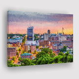Lynchburg Cityscape at Dusk Canvas Prints Wall Art Decor - Paiting Canvas, Art Prints, Wall Decor, For Sale