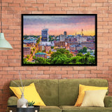 Lynchburg Cityscape at Dusk Framed Art Prints Wall Decor - Painting Prints, Framed Picture, Home Decor