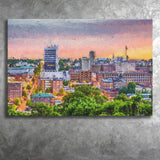 Lynchburg Cityscape at Dusk Canvas Prints Wall Art Decor - Paiting Canvas, Art Prints, Wall Decor, For Sale