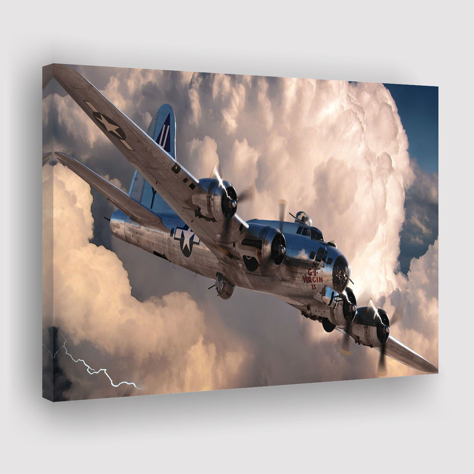Maiyouweng Jigsaw War Airplane Canvas Prints Wall Art Decor - Painting Canvas, Art Prints, Ready to Hang